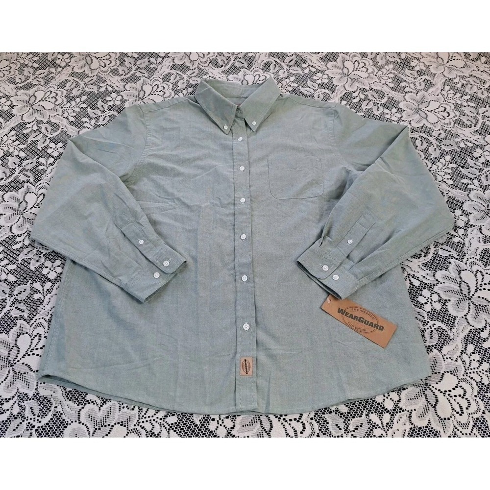 WearGuard Shirt XL Sage Green Button‎ Down Long Sleeve Workwear Style 3305 NWT